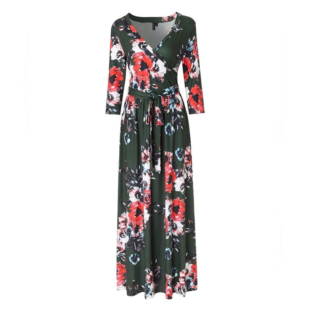 Long sleeve maxi floral dress